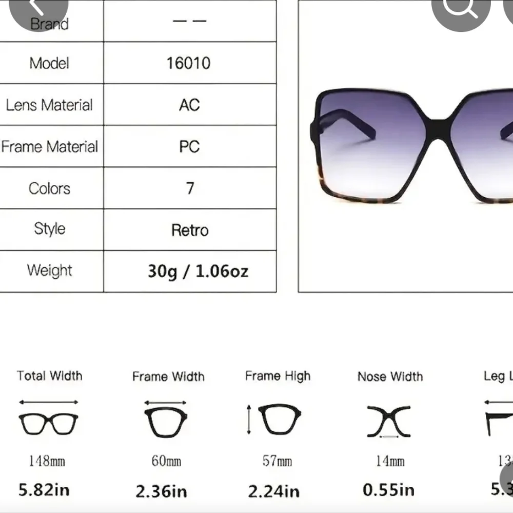 WHITE SQUARE OVERSIZED CLASSIC TRENDY VINTAGE SUNGLASSEA W GRAY LENS Hp🔥🔥